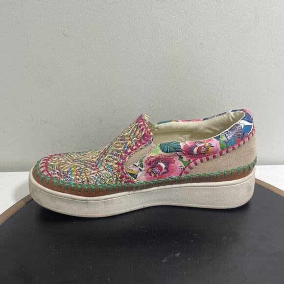 Johnny Was Shoes Womens Size 9 Medium Patchwork Slip-On Platform Floral Boho - Picture 6 of 13